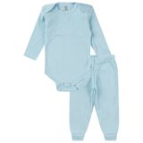 Kit Body Bebê Canelado 2 Peças Kappes Azul G