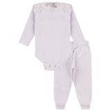Kit Body Bebê Canelado 2 Peças Kappes Branco Gg