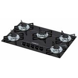 Cooktop 5 Bocas Chamalux GLP Preto 57 Bivolt