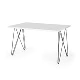 Mesa De Jantar 4 Lugares Retangular 120x75 Industrial Roma Branca - Straub Web