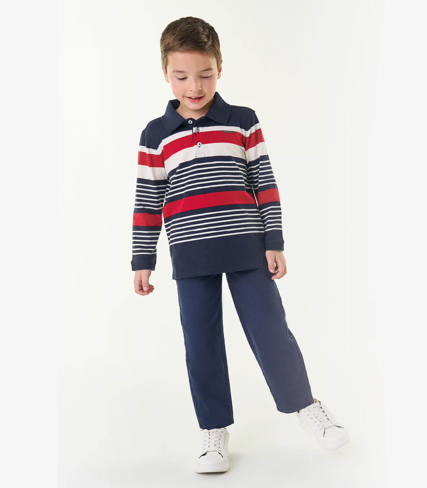 Calça Infantil Masculina Em Sarja Trick Nick Azul 4