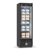 Expositor Vertical Para Sorvetes Refrimate 400 Litros Porta Vidro Preto E Branco 220v Vcs400pv