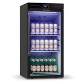 Cervejeira Home Beer Refrimate 130 Litros Porta Vidro Preto E Branco 220v Vcce130pv