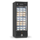 Expositor Vertical Para Sorvetes Refrimate 570 Litros Porta Vidro Preto E Branco 220v Vcs570pv