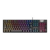 Teclado Gamer Mecânico Royal Score, Full Size, Blue Switch, Abnt2, Rgb Preto Warrior - Tc313