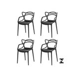 Kit - 4 X Cadeiras Masters Allegra - Preto