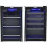 Kit Cervejeira Visa Cooler E Adega De Vinhos Piubella 100 Litros Preto Fosco Porta Invertida 110v