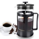 Cafeteira French Press, Feita À Mão, Vidro De 1l Com Conjunto De Aço Inoxidável