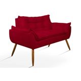 Poltrona Luxo Namoradeira Opala Sala Quarto Vermelho