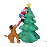 Árvore De Natal Inflável Para Cães E Papai Noel 2023 1,8 M