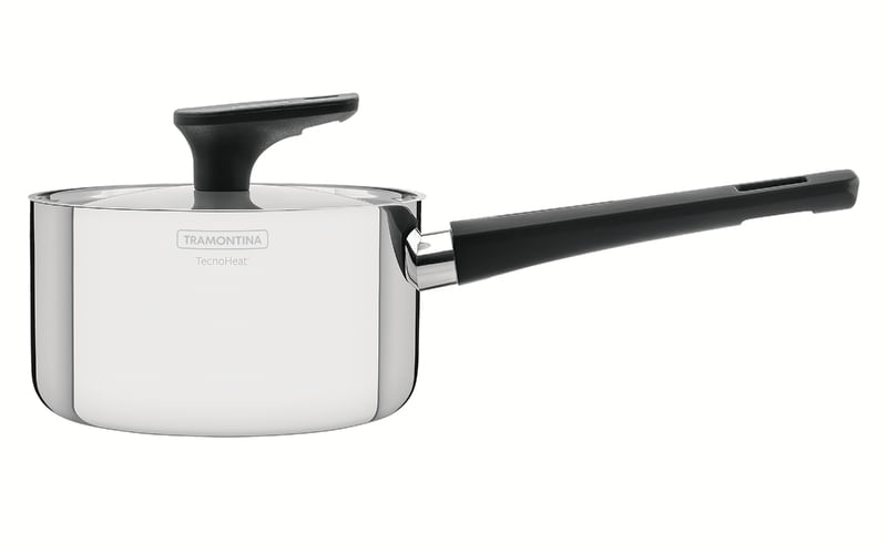 Panela Tramontina Grano Baquelite Em Aço Inox Com Corpo Triplo Tampa E Cabo De Baquelite 16 Cm 1,7 L - 62161/160