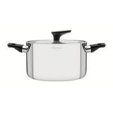 Caçarola Tramontina Grano Baquelite Funda Em Aço Inox Fundo Triplo Com Tampa Alças De Baquelite 20 Cm 3,8 L - 62164/200