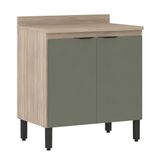 Bancada Para Cozinha Firenze 80cm Avena/menta C/ Tampo - Demobile