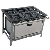 Fogão 6 Bocas 30x30 Super Forno Dual Chef Metalmaq Fogão 6 Bocas 30x30 E Forno Gas Glp