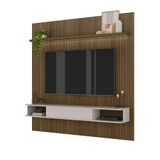 Painel Para Tv Até 75&quot; Belluno Pinho Ripado /off White Artely