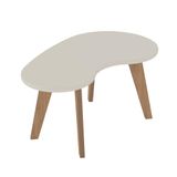 Mesa De Centro Organica Carvalho/off White Artely