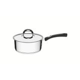 Panela Tramontina Duo Silicone Em Aço Inox Fundo Triplo Com Tampa E Cabo De Silicone 16cm 1,4l - 62481/160