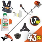 Roçadeira Aparador De Grama Á Gasolina Tekna Rl430acntk Motor 2t 43cc 1,7hp Modelo Completo Com Lâmina De Corte 3 Pontas E Cabeçote Nylon + Óleo Stih