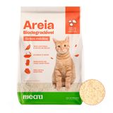 Areia Higiênica Meau Biodegradável Grãos Médios Para Gatos - 12 Kg