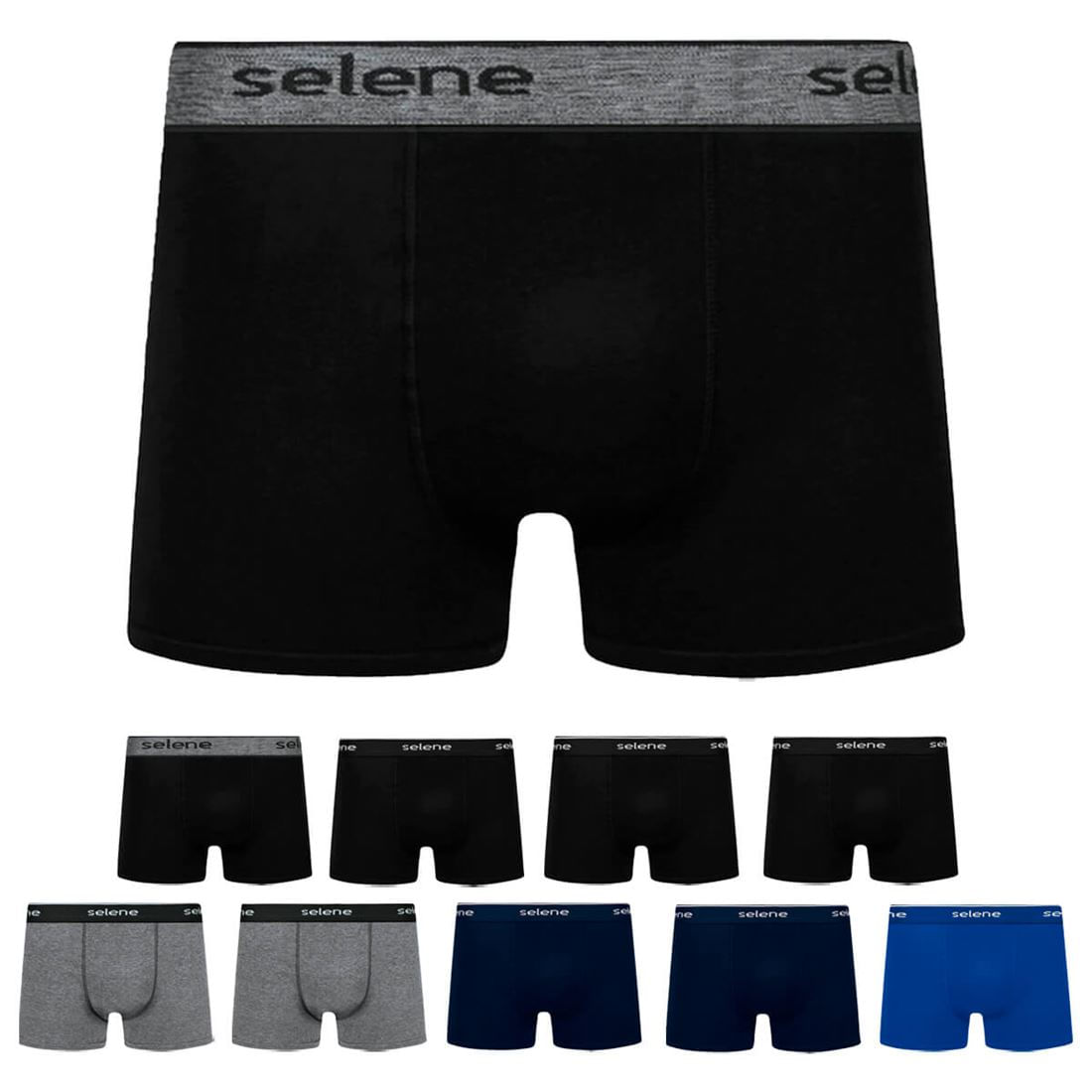 Kit 10 cuecas Masculina Boxer Algodão