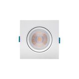 Spot De Led Embutir Stella Easy Par 20 Quadrado 7w Bivolt Branco 3000k Luz Amarela