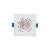 Spot De Led Embutir Stella Easy Mr16 Quadrado 4,5w Bivolt Branco 3000k Luz Amarela