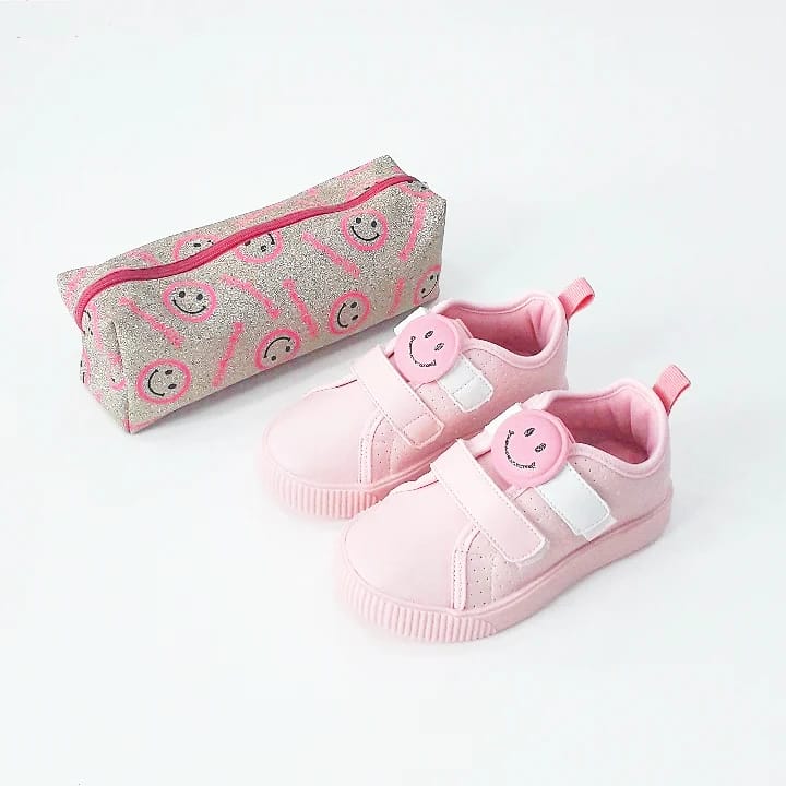 Tênis Infantil  Feminino Emoji Glacê/rosa Chiclete 435231