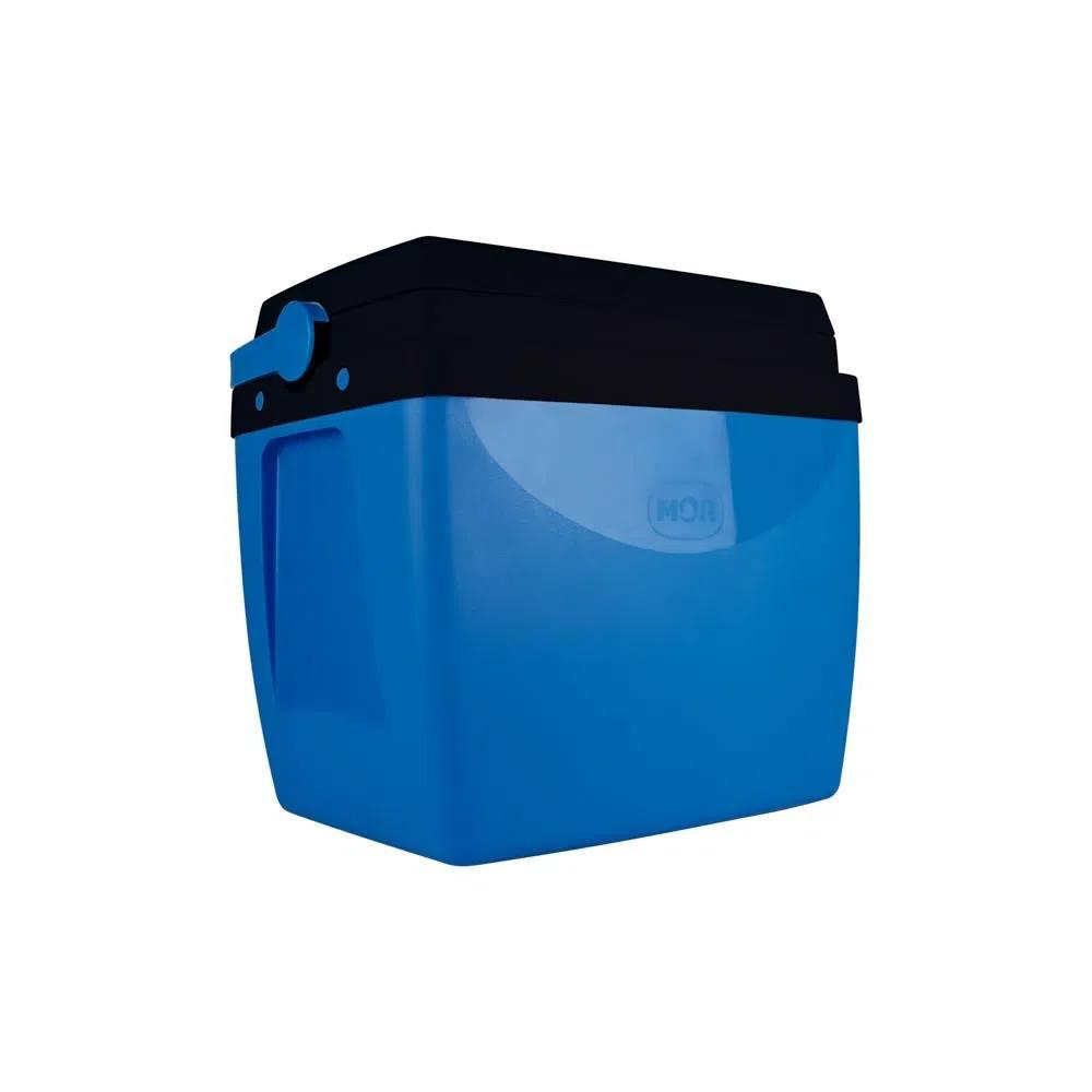 Caixa Térmica 26l Cooler Azul Com Preto 25108231 Mor