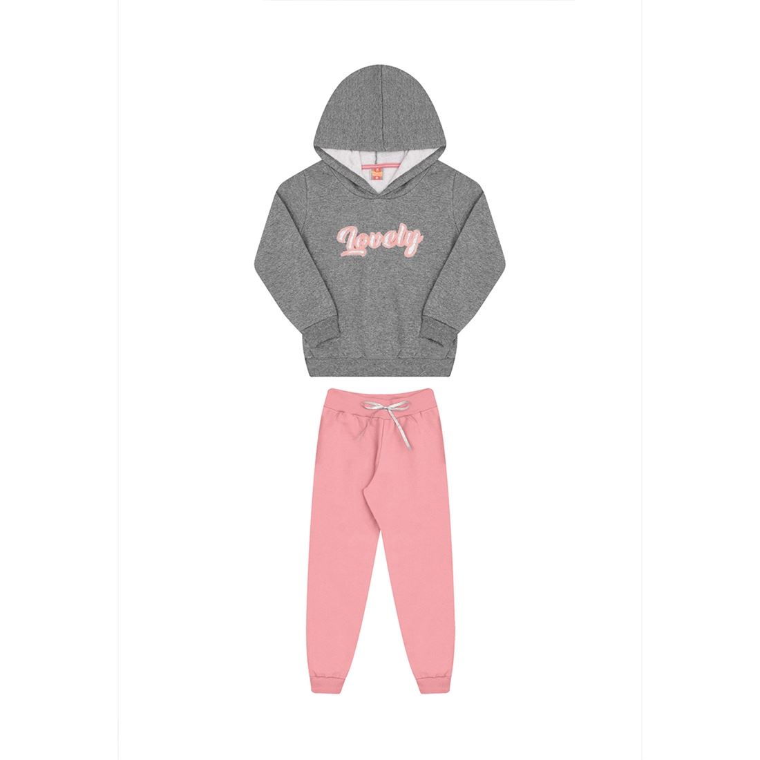 Conjunto Infantil Menina Moletom Lovely