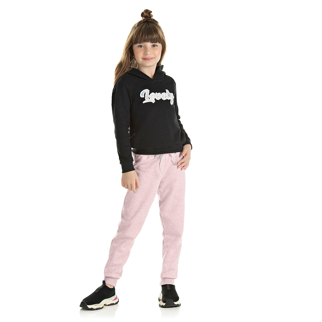 Conjunto Infantil Menina Moletom Lovely