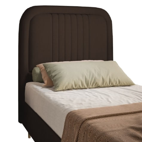 Cabeceira Estofada Para Cama Box Solteiro De 0,88m Suede Chicago Dobuê