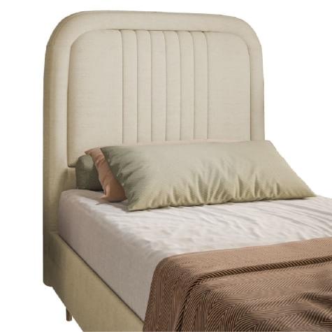 Cabeceira Estofada Para Cama Box Solteiro De 0,88m Suede Chicago Dobuê