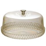Boleira De Plástico Com Tampa Cristal Glamour Âmbar Plasutil Ref.14197