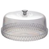 Boleira De Plástico Com Tampa Cristal Glamour Incolor Plasutil Ref.14196