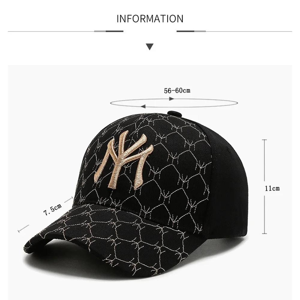 Boné De Poliéster Bordado Para Homens E Mulheres Preto Branco