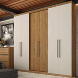 Guarda-roupa Casal 6 Portas 2 Gavetas Thb Presence Almendra