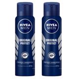 Kit Desodorante Aerosol Nivea Men Original Protect 150ml - 2 Unidades