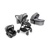 Carrinho Com Bebê Conforto Travel System Magnific 5 Em 1 Grey Denin - Safety 1st