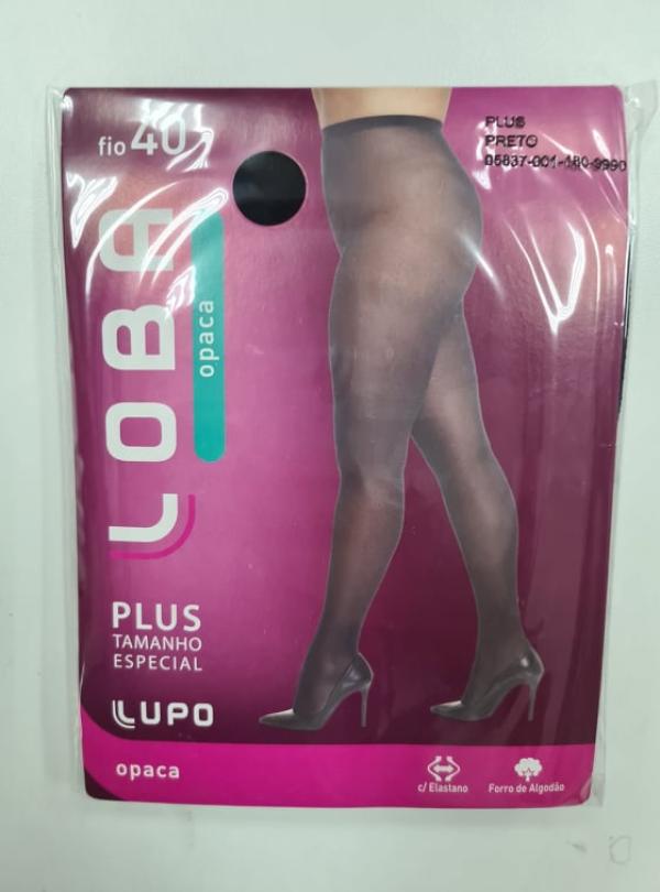 Meia Calça Fio 40 Plus Size Loba Lupo 5837 Opaca.