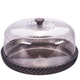 Boleira De Plástico Com Tampa Cristal Twist Plasutil Ref.15506