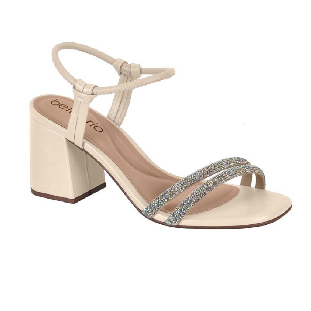 Sandalia Beira Rio Salto Grosso Ref 8436.213.26514 Aurora Boreal/creme 036