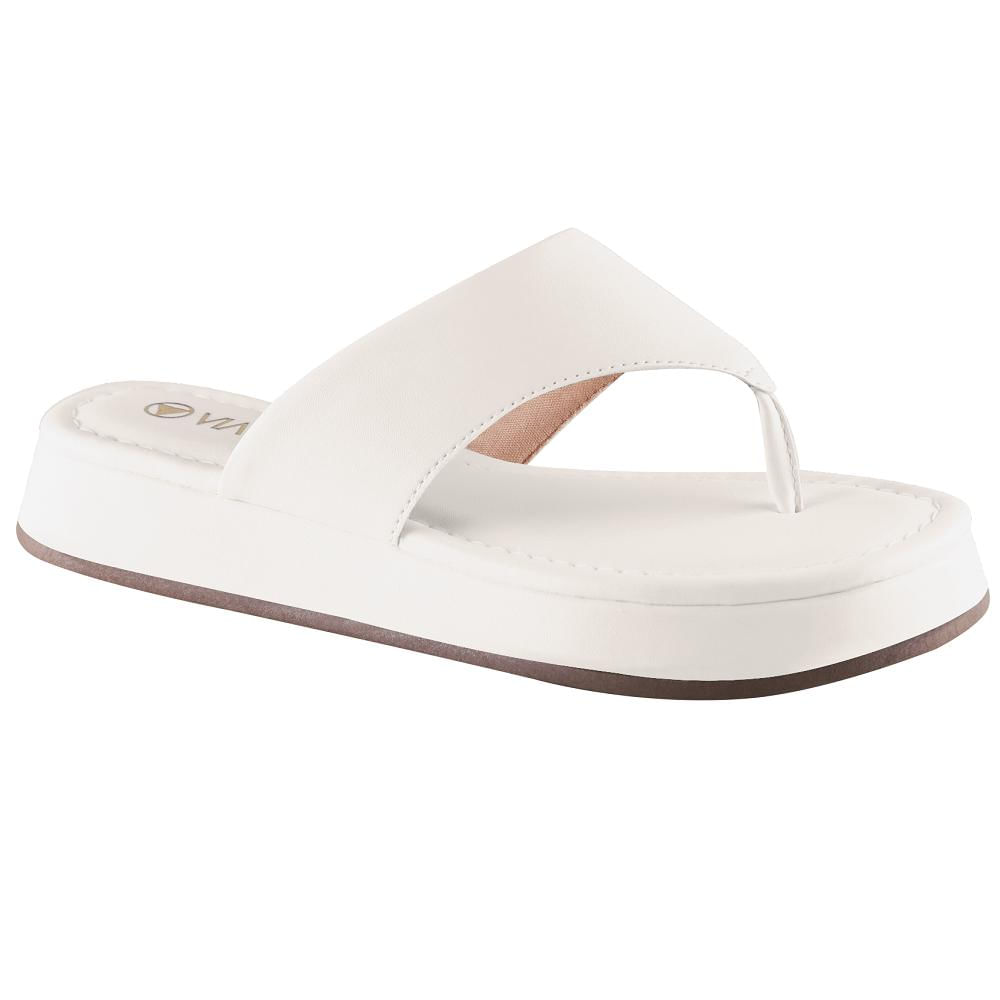 Chinelo Via Uno Flat Form Ref 803024sdavv Branco 039