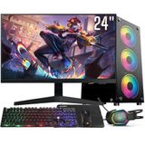 Computador Gamer Completo Intel Core I5 16gb Ssd 1tb Kit Gamer Com Headset Monitor 24&quot; Windows 10 3green Flash