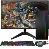 PC Gamer Completo 3Green Smart, Intel Core i7, 8GB RAM, Radeon RX 580 8GB, SSD 256GB, Fonte 500W, Monitor LED 24", Kit Gamer - 3GS-0111SF