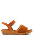 Sandalia Plataforma Usaflex Tan Com Lycra Ag3907