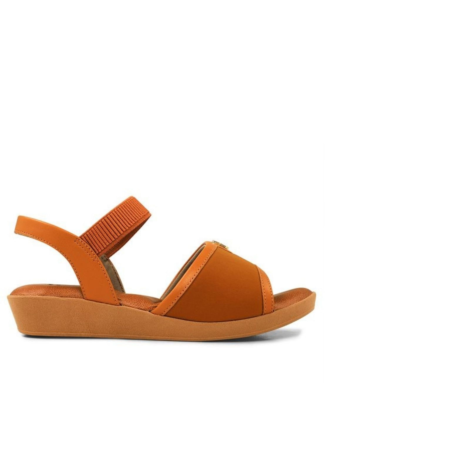 Sandalia Plataforma Usaflex Tan Com Lycra Ag3907