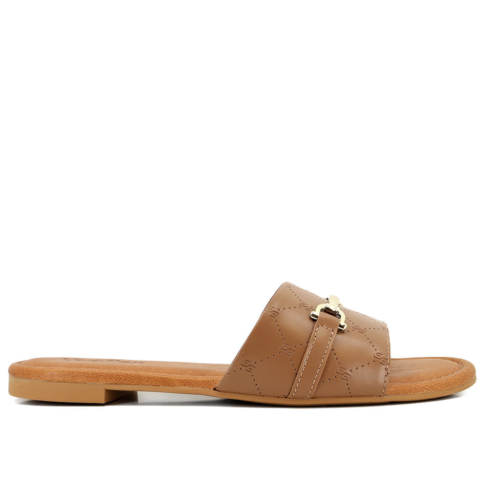 Chinelo Usaflex Com Monograma Camel Ag3404