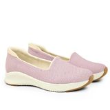 Tenis Usaflex Slip On Tecido Lavanda Af3212