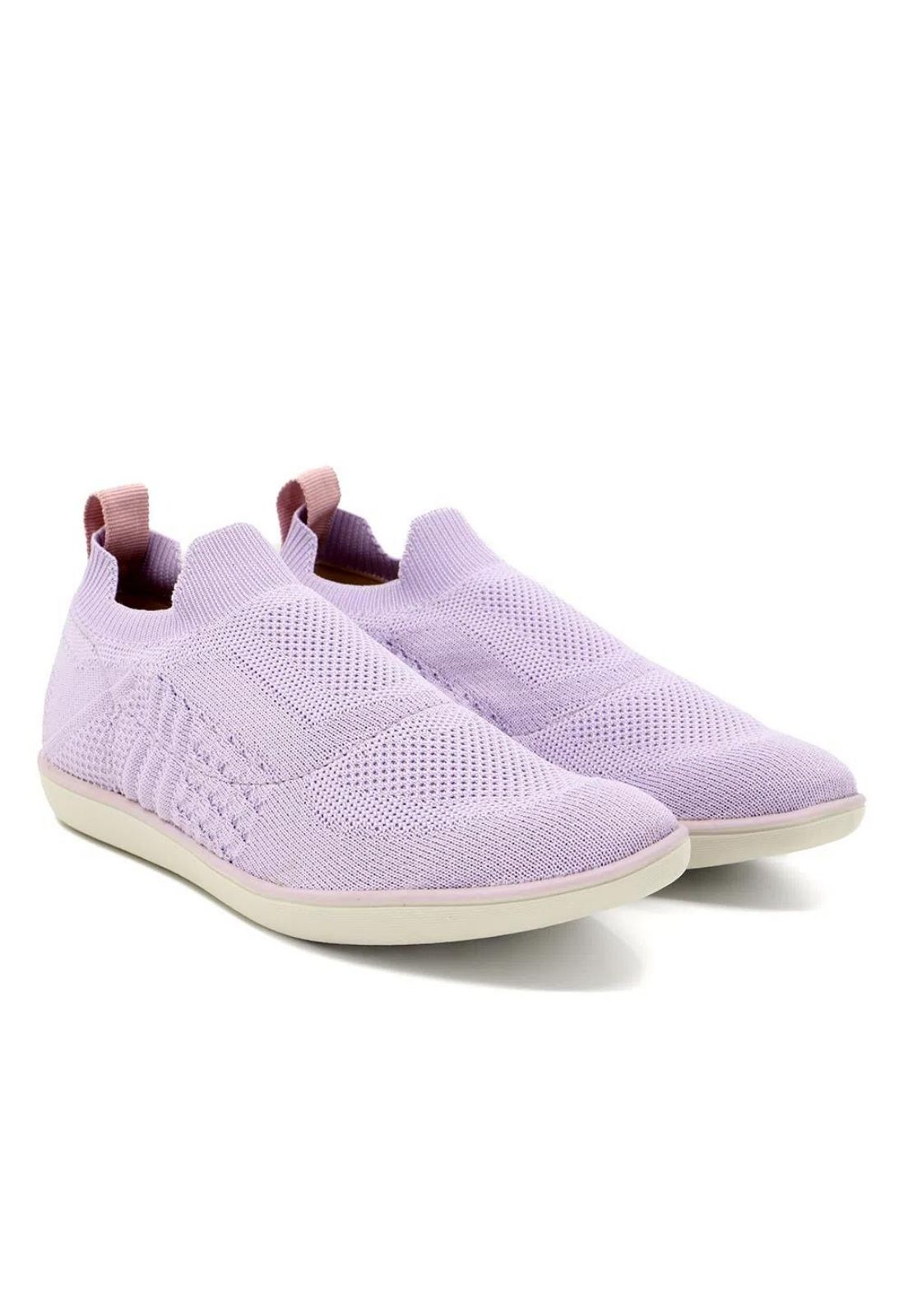 Tenis Usaflex Bico Fino Tricot Lavanda Ag4304