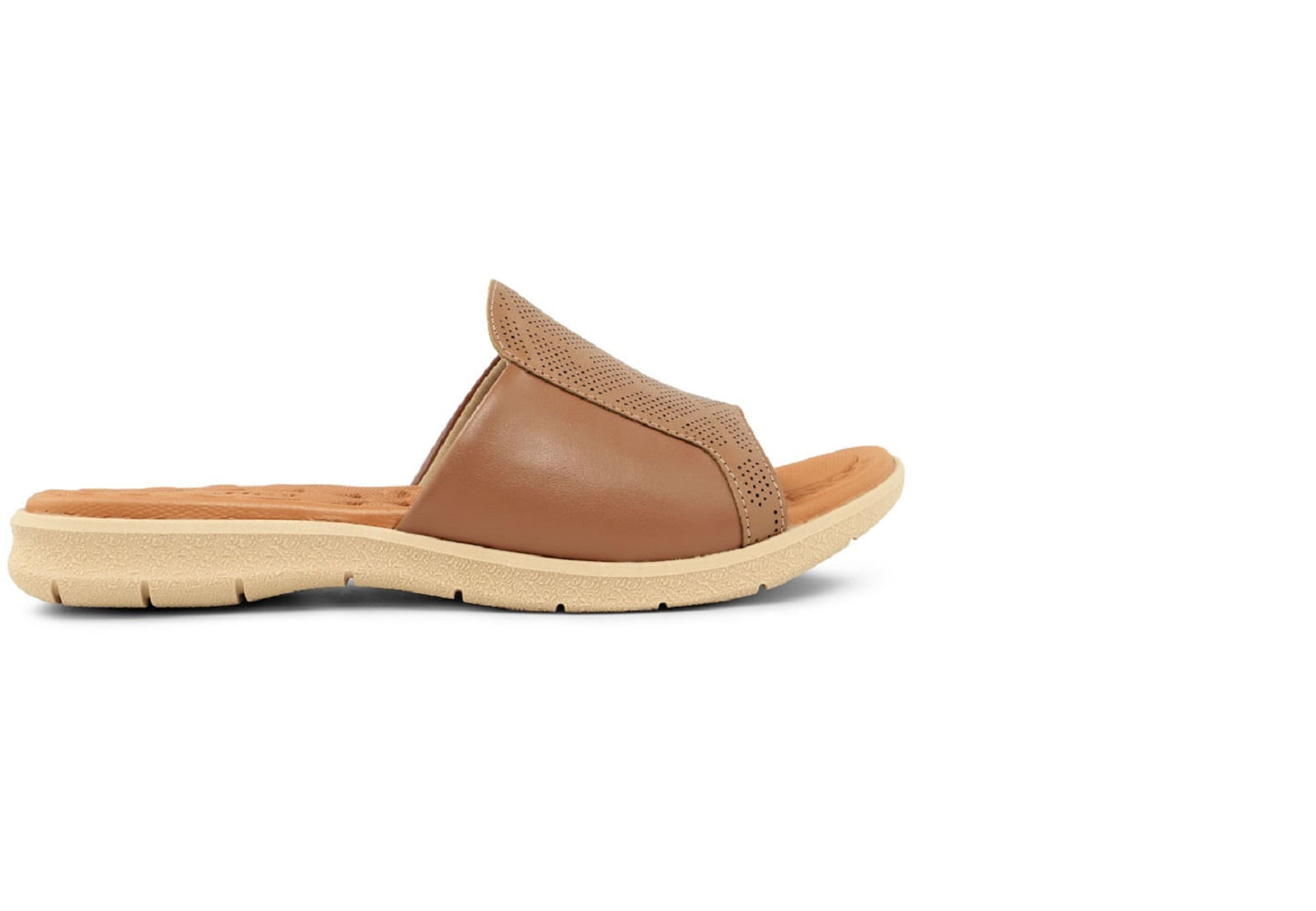 Chinelo Rasteiro Usaflex Camel Af0303